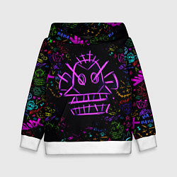Толстовка-худи детская League Of Legends граффити, цвет: 3D-белый