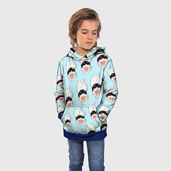 Толстовка-худи детская Узор с Сатору, цвет: 3D-синий — фото 2