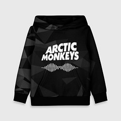Толстовка-худи детская Arctic Monkeys Серая Геометрия, цвет: 3D-черный