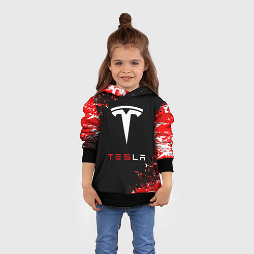 Детская толстовка Tesla sport auto / 3D-Черный – фото 4