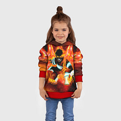 Толстовка-худи детская Пламенная Бригада Пожарных Shinra Kusakabe, цвет: 3D-красный — фото 2