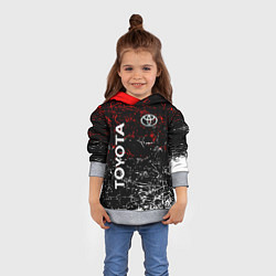 Толстовка-худи детская Toyota брызги, цвет: 3D-меланж — фото 2