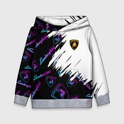 Толстовка-худи детская Lamborghini pattern gradient, цвет: 3D-меланж