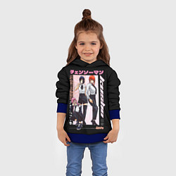 Толстовка-худи детская Человек бензопила лучшие девочки макима пауэр резе, цвет: 3D-синий — фото 2