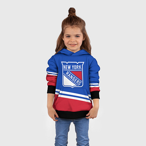 Детская толстовка New York Rangers Нью Йорк Рейнджерс / 3D-Черный – фото 4
