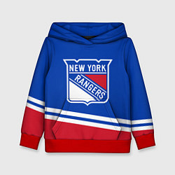 Толстовка-худи детская New York Rangers Нью Йорк Рейнджерс, цвет: 3D-красный