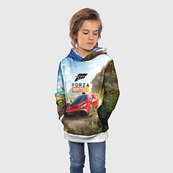 Толстовка-худи детская Forza Horizon 5 AMG, цвет: 3D-белый — фото 2