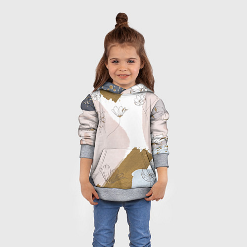 Детская толстовка Палитра на холсте / 3D-Меланж – фото 4