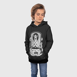 Толстовка-худи детская Король в жёлтом, цвет: 3D-черный — фото 2