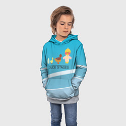 Толстовка-худи детская Duck stages 3D, цвет: 3D-меланж — фото 2