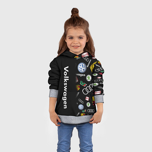 Детская толстовка Volkswagen Group Half Pattern / 3D-Меланж – фото 4