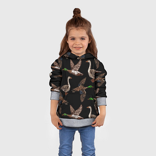 Детская толстовка Утки паттерн / 3D-Меланж – фото 4