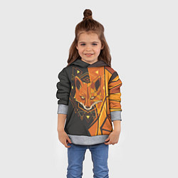 Толстовка-худи детская Лиса Этника, цвет: 3D-меланж — фото 2