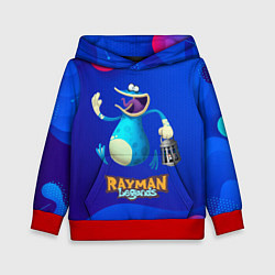 Толстовка-худи детская Синий globox Rayman, цвет: 3D-красный