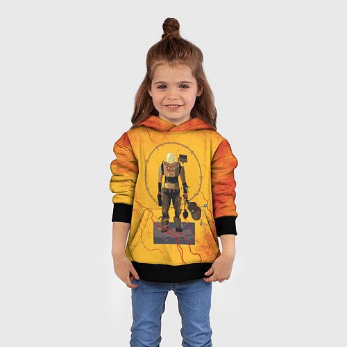 Детская толстовка Командо с гитарой / 3D-Черный – фото 4