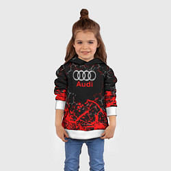 Толстовка-худи детская AUDI АУДИ брызги, цвет: 3D-белый — фото 2