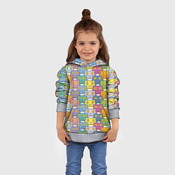 Толстовка-худи детская FamousNiki патерн, цвет: 3D-меланж — фото 2