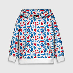 Толстовка-худи детская Русский Символизм, цвет: 3D-белый
