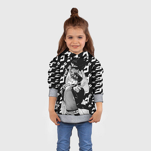 Детская толстовка ДЖОТАРО Куджо JOJO жожо / 3D-Меланж – фото 4