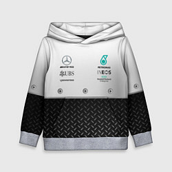 Толстовка-худи детская MERCEDES F1 СТАЛЬ, цвет: 3D-меланж