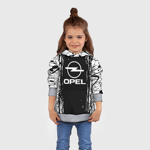 Детская толстовка Opel соты / 3D-Меланж – фото 4