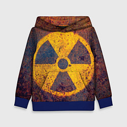 Толстовка-худи детская Радиактивно!, цвет: 3D-синий