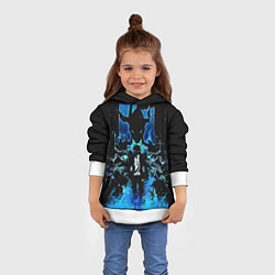 Толстовка-худи детская Поднятие уровня в одиночку Со Джинву, цвет: 3D-белый — фото 2