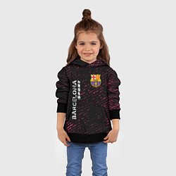 Толстовка-худи детская БАРСЕЛОНА Barcelona Sport - Потертости, цвет: 3D-черный — фото 2