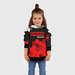 Толстовка-худи детская НИССАН Racing Графика, цвет: 3D-черный — фото 2