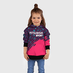 Толстовка-худи детская MITSUBISHI Sport Краски, цвет: 3D-черный — фото 2