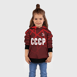 Толстовка-худи детская СССР КРАСНЫЕ ЛИНИИ, цвет: 3D-черный — фото 2