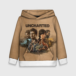 Толстовка-худи детская Uncharted Анчартед, цвет: 3D-белый