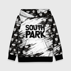 Толстовка-худи детская Южный парк - персонажи и логотип South Park, цвет: 3D-черный