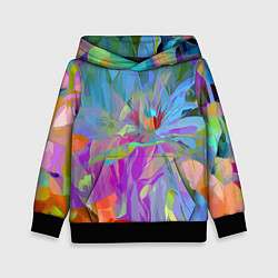 Толстовка-худи детская Abstract color pattern Summer 2022, цвет: 3D-черный