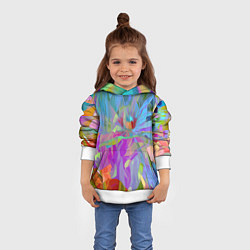 Толстовка-худи детская Abstract color pattern Summer 2022, цвет: 3D-белый — фото 2