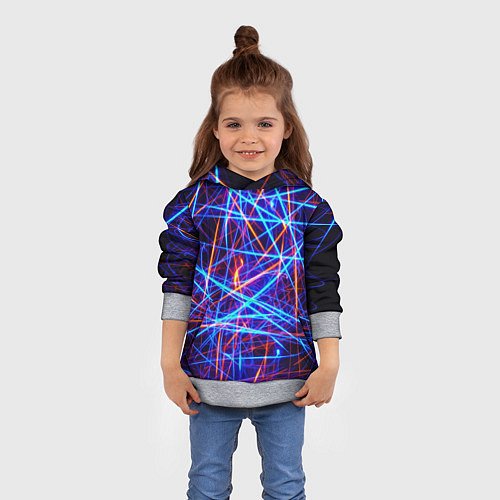 Детская толстовка Neon pattern Fashion 2055 / 3D-Меланж – фото 4