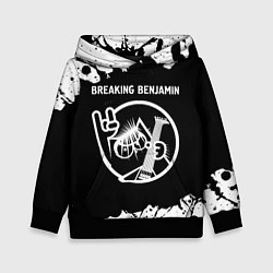 Толстовка-худи детская Breaking Benjamin КОТ Брызги, цвет: 3D-черный