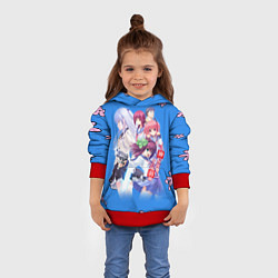 Толстовка-худи детская Ангельские ритмы вместе, цвет: 3D-красный — фото 2