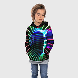 Толстовка-худи детская Portal Fashion pattern Neon, цвет: 3D-меланж — фото 2