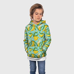 Толстовка-худи детская Banana pattern Summer Fashion 2022, цвет: 3D-белый — фото 2