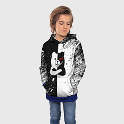 Толстовка-худи детская Monokuma брызги, цвет: 3D-синий — фото 2