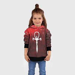 Толстовка-худи детская The Masquerade Bloodhunt Emblem, цвет: 3D-черный — фото 2