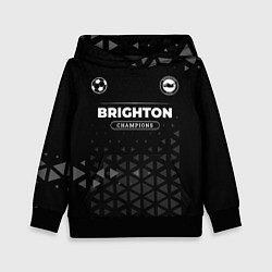 Толстовка-худи детская Brighton Форма Champions, цвет: 3D-черный