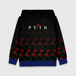 Толстовка-худи детская Payton Moormeie pattern rose, цвет: 3D-синий