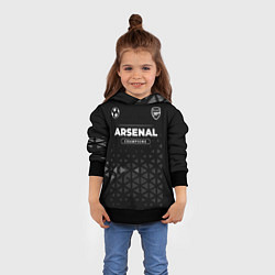 Толстовка-худи детская Arsenal Форма Champions, цвет: 3D-черный — фото 2
