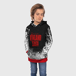 Толстовка-худи детская Сага о Винланде логотип, цвет: 3D-красный — фото 2