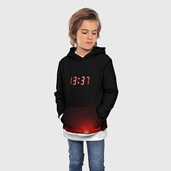 Толстовка-худи детская 1337 Elite, цвет: 3D-белый — фото 2