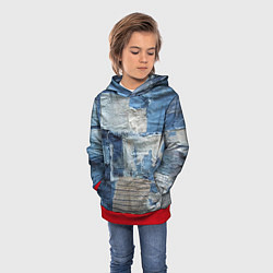 Толстовка-худи детская Пэчворк Рваная ткань Hype, цвет: 3D-красный — фото 2