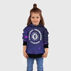 Толстовка-худи детская Chelsea Легенды Чемпионы, цвет: 3D-черный — фото 2