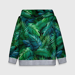 Детская толстовка Green plants pattern